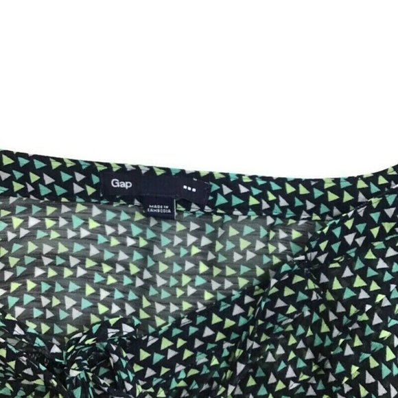 Gap Triangle Semi Sheer Blouse Top Shirt - Picture 4 of 4
